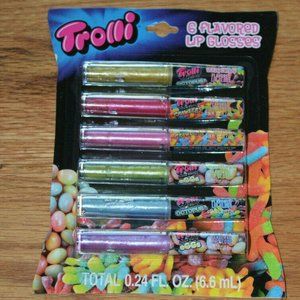 Trolli 6 Flavored Lip Glosses in Sour Candy & Frui